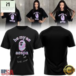 Aespa x BAPE Signed 2026 Special New T Shirt , Popular 3D Music Tee Aespa X Bape Signed 2026 Special New T Shirt