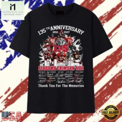 Alabama Crimson Tide 135th Anniversary 1892 2027 Thank You For The Memories T Shirt , Stylish 2D Graphic Shirt Alabama Crimson Tide 135th Anniversary 1892 2027 Thank You For The Memories T Shirt