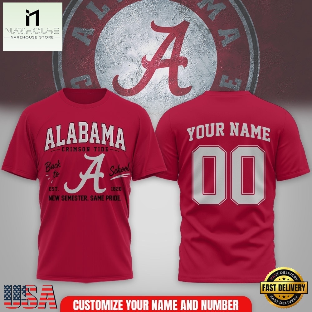 Alabama Crimson Tide NCAA Campus Pride Back to School 2026 Personalized 3D Shirt , NCAA College 3D Shirt Alabama Crimson Tide NCAA Campus Pride Back to School 2026 Personalized 3D Shirt , NCAA College 3D Shirt