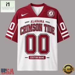 Alabama Crimson Tide NCAA College Team Pride Personalized Football jersey, NCAA Football Fan Jersey Alabama Crimson Tide Ncaa College Team Pride Personalized Football Jersey
