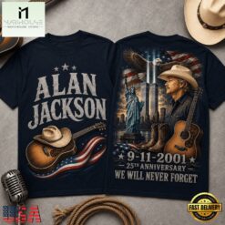 Alan Jackson 911 Memorial 25th Anniversary 3D Shirt, Popular 3D Music Tee Alan Jackson 911 Memorial 25th Anniversary 3D Shirt