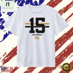 Alberto Mendoza 15 Georgia Tech Yellow Jackets T Shirt , Stylish 2D Graphic Shirt Alberto Mendoza 15 Georgia Tech Yellow Jackets T Shirt