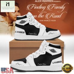 Alex Warren’s Little Orphan Alex Tour 2026 Black Air Jordan 1 Shoes , Music Fan AJ1 Sneakers Alex Warren S Little Orphan Alex Tour 2026 Black Air Jordan 1 Shoes