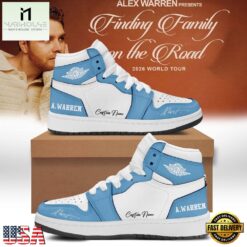 Alex Warren’s Little Orphan Alex Tour 2026 Blue Air Jordan 1 Shoes , Music Fan AJ1 Sneakers Alex Warren S Little Orphan Alex Tour 2026 Blue Air Jordan 1 Shoes