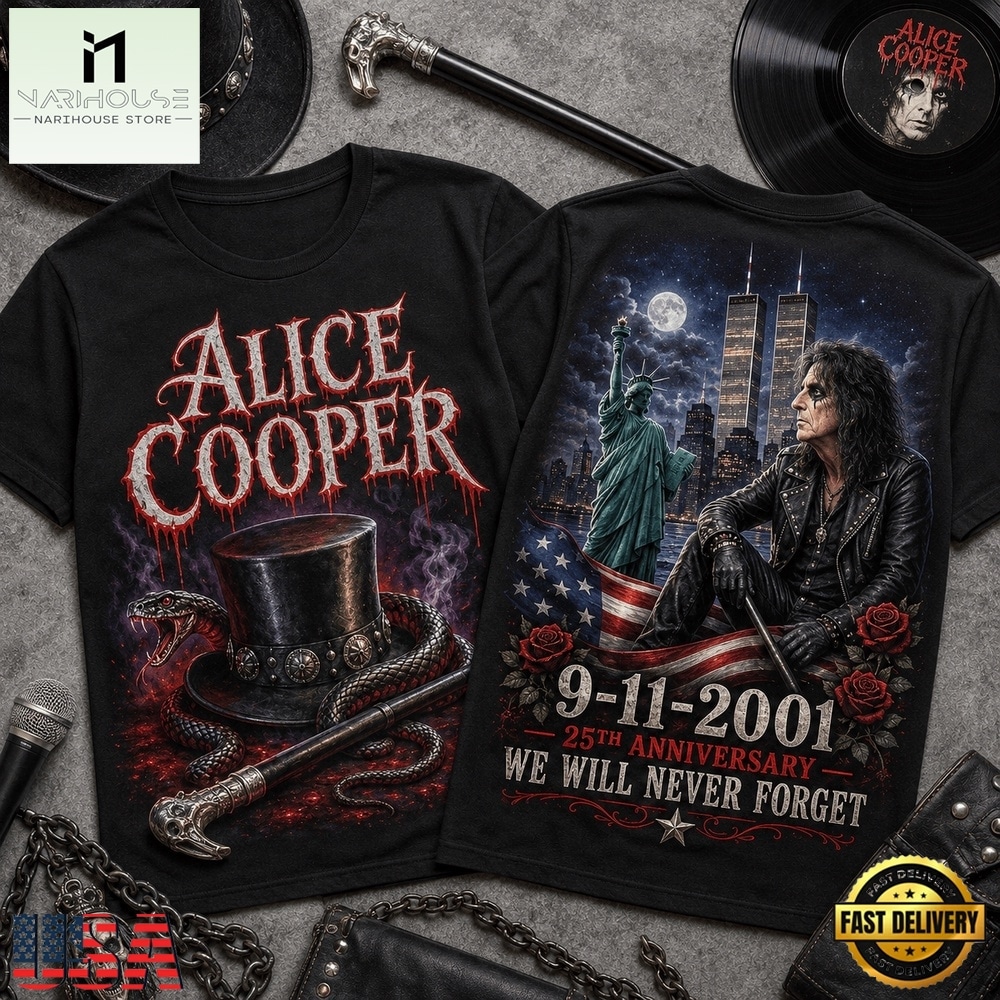 Alice Cooper 911 Memorial 25th Anniversary 3D Shirt , Music Fans 3D T Shirt Alice Cooper 911 Memorial 25th Anniversary 3D Shirt , Music Fans 3D T Shirt