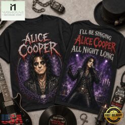 Alice Cooper All Night Long 3D Graphic Shirt, Popular 3D Music Tee Alice Cooper All Night Long 3D Graphic Shirt