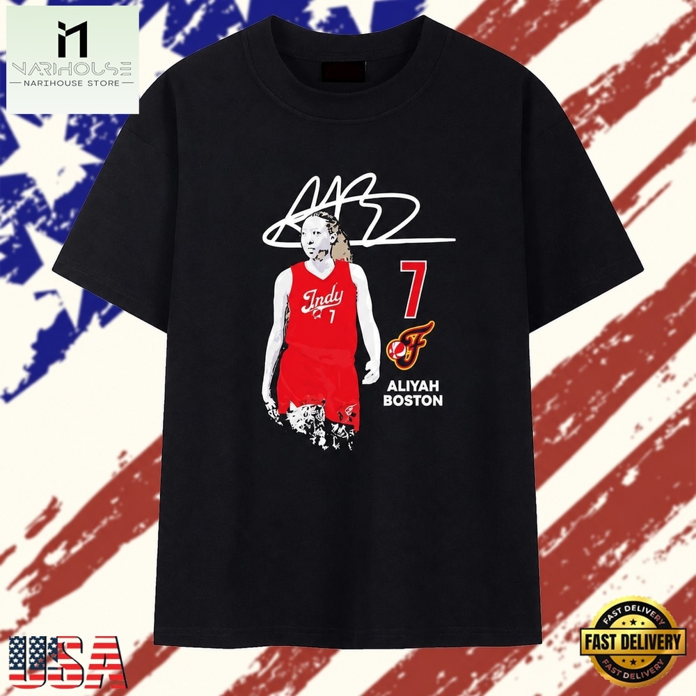 Aliyah Boston Indiana Fever 7 Signature T Shirt , Stylish 2D Graphic Shirt Aliyah Boston Indiana Fever 7 Signature T Shirt , Stylish 2D Graphic Shirt
