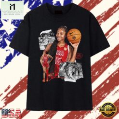 Angel Reese USA Basketball #15 Signature Photo Collage T Shirt, Stylish 2D Graphic Shirt Angel Reese Usa Basketball 15 Signature Photo Collage T Shirt