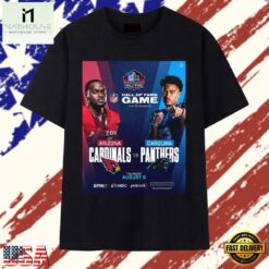 Arizona Cardinals Vs Carolina Panthers Hall Of Fame Game NFL 2026 Unisex T Shirt , Stylish 2D Graphic Shirt Arizona Cardinals VS Carolina Panthers Hall OF Fame Game Nfl 2026 Unisex T Shirt