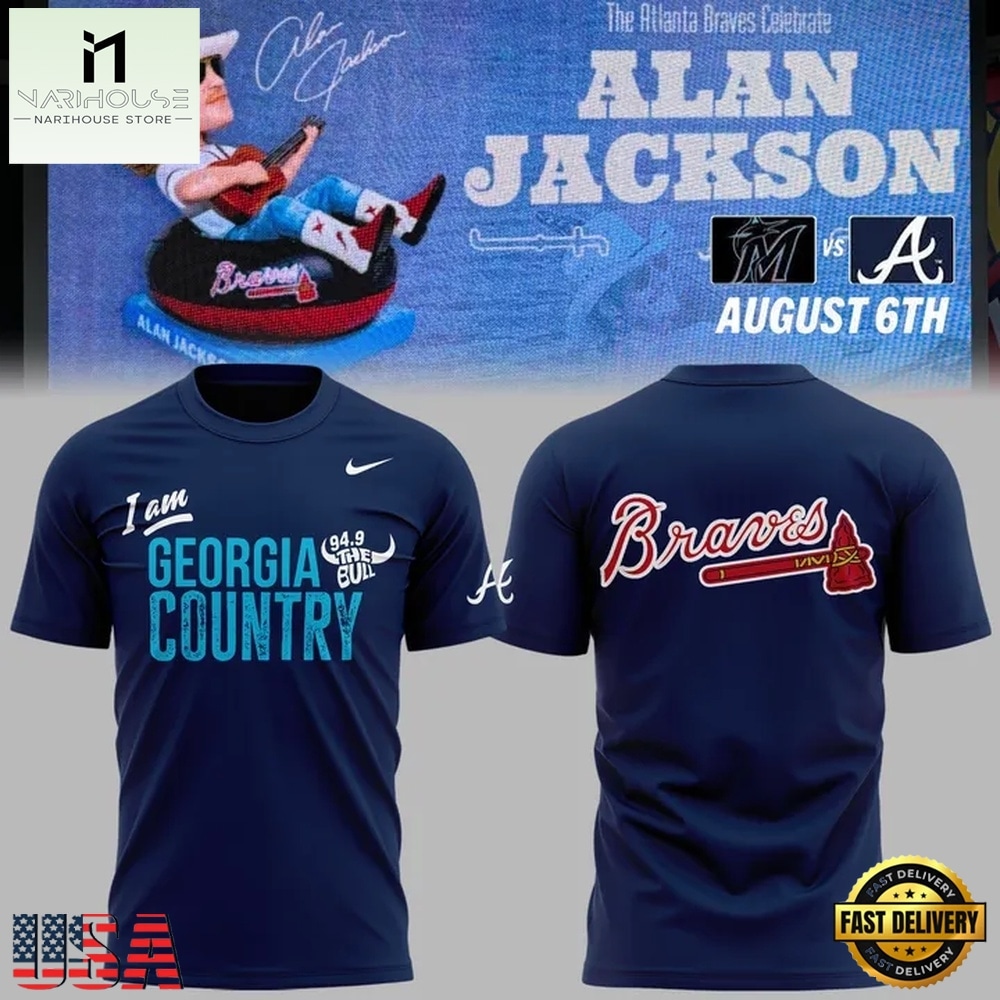 Atlanta Braves Alan Jackson Celebration Night 2026 Limited Edition 3D Shirt , Music Fans 3D T Shirt Atlanta Braves Alan Jackson Celebration Night 2026 Limited Edition 3D Shirt , Music Fans 3D T Shirt
