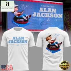 Atlanta Braves Alan Jackson Celebration Night 2026 White T Shirt , Music Fans 3D T Shirt Atlanta Braves Alan Jackson Celebration Night 2026 White T Shirt
