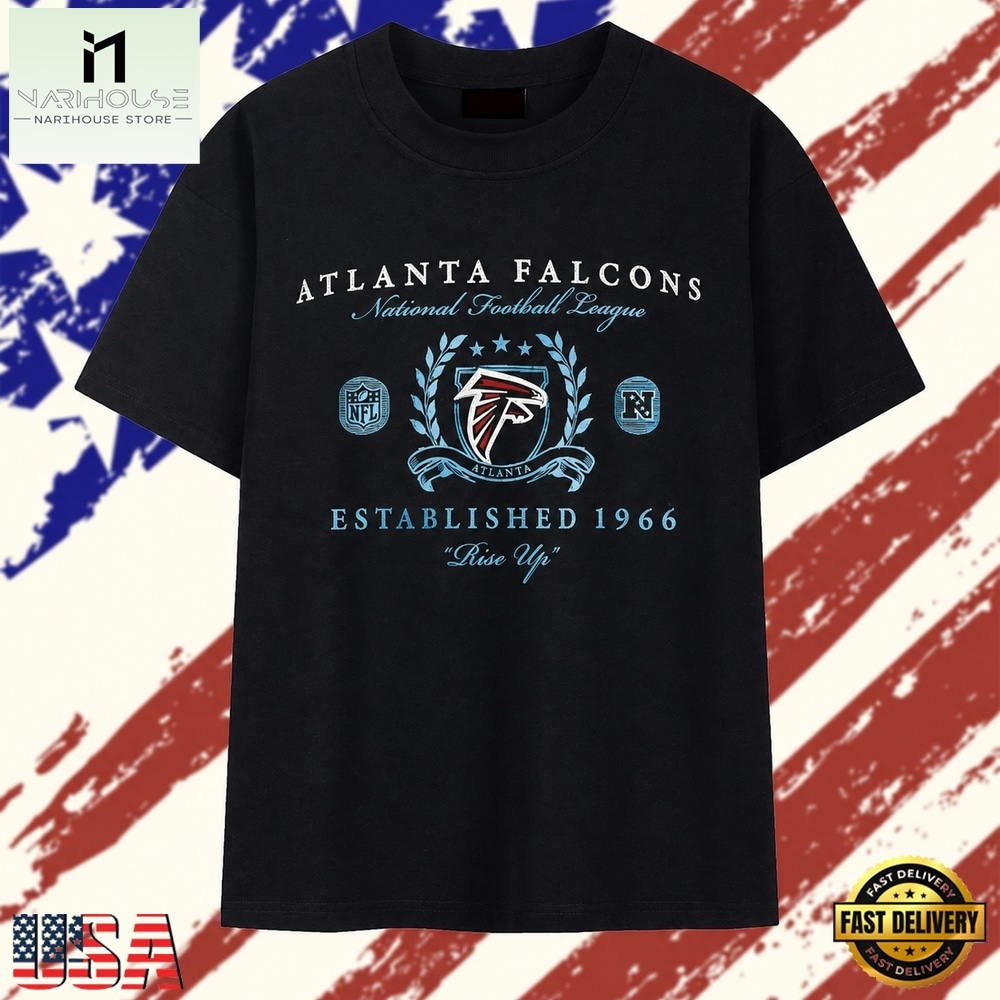 Atlanta Falcons Est 1966 Rise Up National Football League T Shirt, Stylish 2D Graphic Shirt Atlanta Falcons Est 1966 Rise Up National Football League T Shirt, Stylish 2D Graphic Shirt