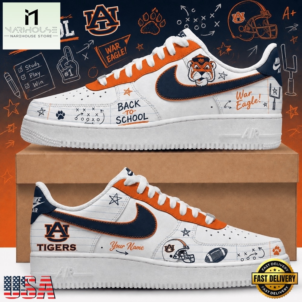 Auburn Tigers 2026 NCAA Football Back To School Air Force 1 Shoes Sneakers , NCAA Team AF1 Shoes Auburn Tigers 2026 NCAA Football Back To School Air Force 1 Shoes Sneakers , NCAA Team AF1 Shoes
