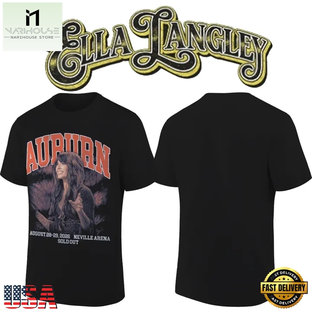 Auburn Tigers x Ella Langley The Dandelion Tour 2026 Neville Arena Black T Shirt, Popular 3D Music Tee Auburn Tigers x Ella Langley The Dandelion Tour 2026 Neville Arena Black T Shirt, Popular 3D Music Tee