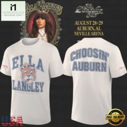 Auburn Tigers x Ella Langley The Dandelion Tour 2026 Neville Arena T Shirt, Popular 3D Music Tee Auburn Tigers X Ella Langley The Dandelion Tour 2026 Neville Arena T Shirt