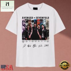 Avenged Sevenfold Heavy Metal Band Members Signatures Graphic T Shirt, Music Fan 2D Shirt Avenged Sevenfold Heavy Metal Band Members Signatures Graphic T Shirt