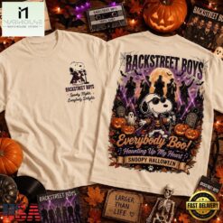 Backstreet Boys Snoopy Halloween 3D Shirt, Popular 3D Music Tee Backstreet Boys Snoopy Halloween 3D Shirt