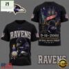 Baltimore Ravens NFL 9 11 25th Anniversary Never Forget Memorial 3D T Shirt, NFL Sporty Shirt Baltimore Ravens Nfl 9 11 25th Anniversary Never Forget Memorial 3D T Shirt