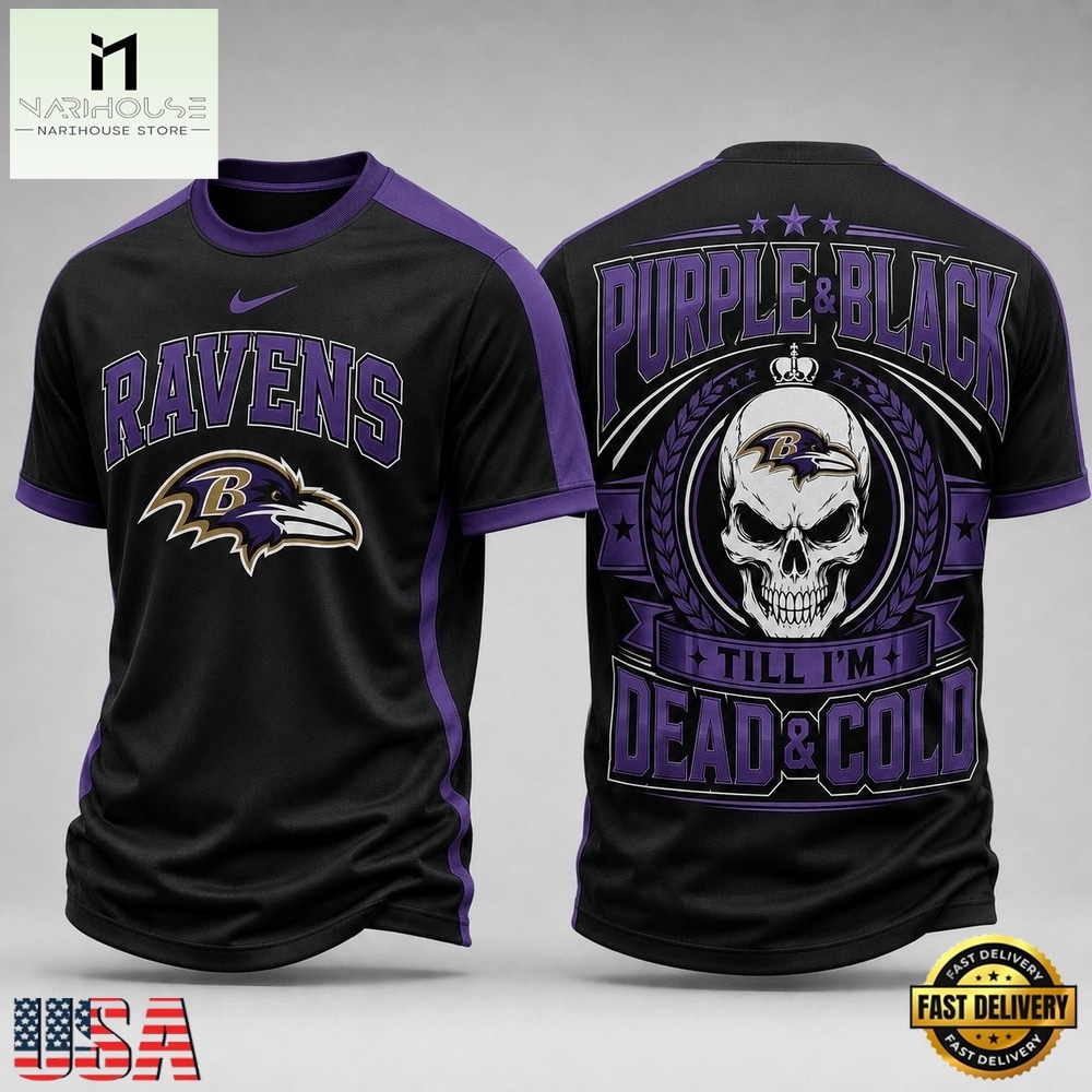 Baltimore Ravens NFL Till I’m Dead Forever Skull Fan Pride 3D Shirt, NFL Sporty Shirt Baltimore Ravens NFL Till I’m Dead Forever Skull Fan Pride 3D Shirt, NFL Sporty Shirt