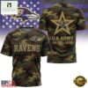 Baltimore Ravens NFL Veterans US Army Camo New Design 3D Shirt , NFL Sporty Shirt Baltimore Ravens Nfl Veterans US Army Camo New Design 3D Shirt