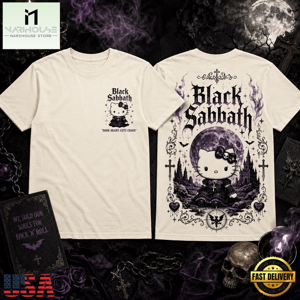 Black Sabbath Dark Heart Hello Kitty Halloween 3D Shirt , Music Fans 3D T Shirt Black Sabbath Dark Heart Hello Kitty Halloween 3D Shirt , Music Fans 3D T Shirt
