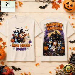 Bluey Family Halloween Boo Crew Night 3D Shirt , Popular 3D Music Tee Bluey Family Halloween Boo Crew Night 3D Shirt