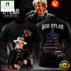 Bob Dylan Signature Collection 3D All Over Print T Shirt, Popular 3D Music Tee Bob Dylan Signature Collection 3D All Over Print T Shirt