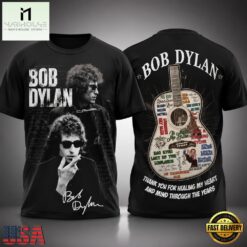 Bob Dylan Thank You For Healing My Heart AOP 3D T Shirt , Popular 3D Music Tee Bob Dylan Thank You For Healing MY Heart Aop 3D T Shirt