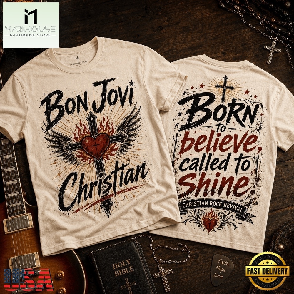 Bon Jovi Christian Born To Believe Called To Shine 3D Shirt, Popular 3D Music Tee Bon Jovi Christian Born To Believe Called To Shine 3D Shirt, Popular 3D Music Tee