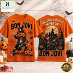 Bon Jovi Halloween Nights Never Die 3D Shirt , Popular 3D Music Tee Bon Jovi Halloween Nights Never Die 3D Shirt