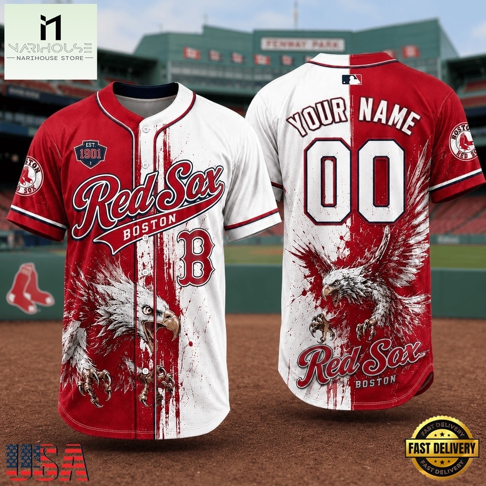 Boston Red Sox 2026 MLB Eagle America Personalized Baseball Jersey , MLB Sports Baseball Jersey Boston Red Sox 2026 MLB Eagle America Personalized Baseball Jersey , MLB Sports Baseball Jersey