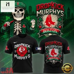Boston Red Sox x Dropkick Murphys Special Black 3D Shirt , Popular 3D Music Tee Boston Red Sox X Dropkick Murphys Special Black 3D Shirt