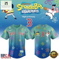 Boston Red Sox x SpongeBob SquarePants Night at Fenway 2026 Baseball Jersey, Concert Baseball Jersey Boston Red Sox X Spongebob Squarepants Night AT Fenway 2026 Baseball Jersey