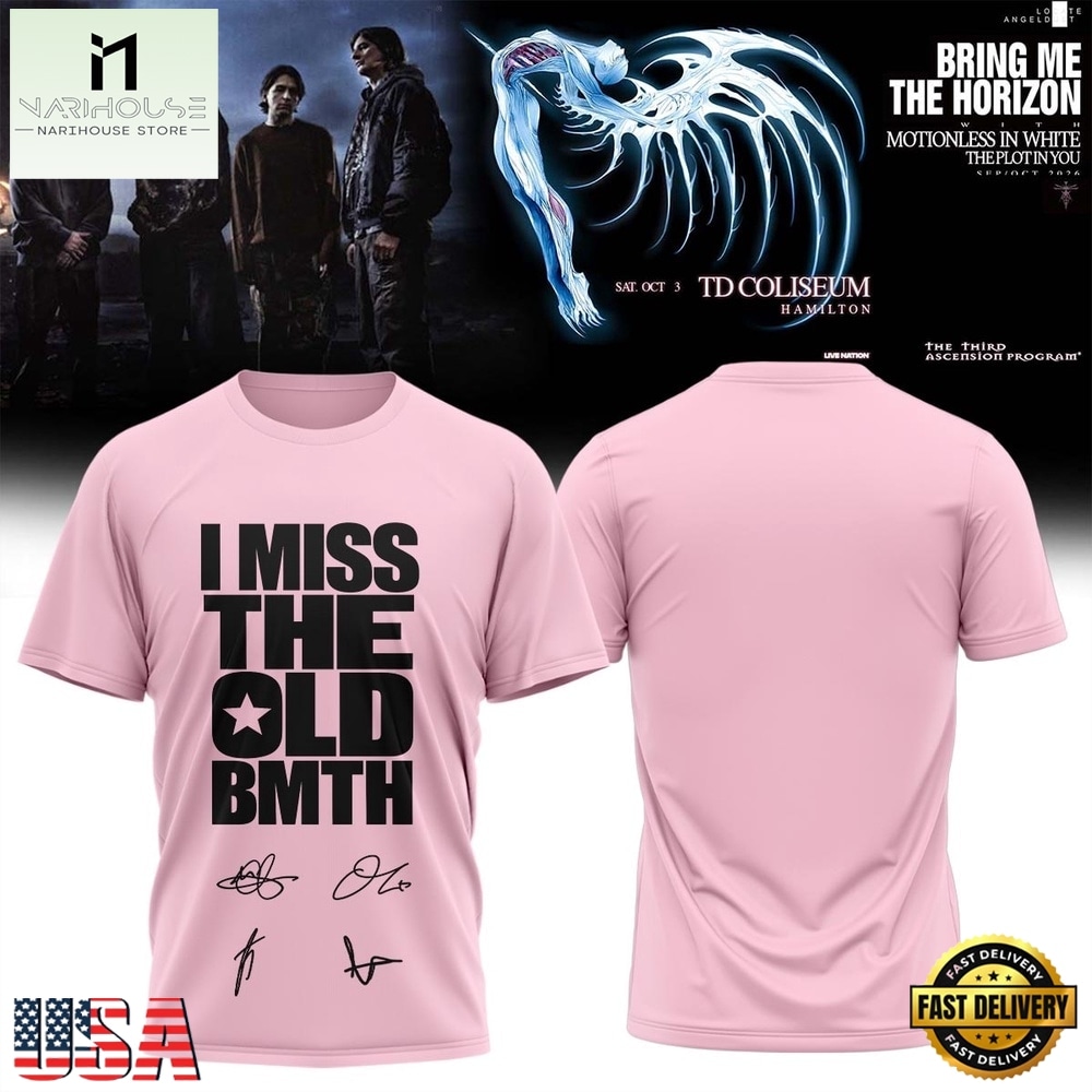 Bring Me the Horizon Music Signature 2026 Pink Design T Shirt, Popular 3D Music Tee Bring Me the Horizon Music Signature 2026 Pink Design T Shirt, Popular 3D Music Tee