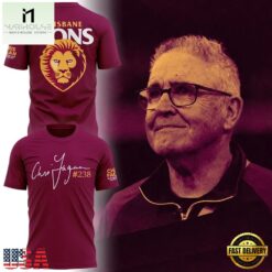 Brisbane Lions Chris Fagan Milestone Signature 2026 T Shirt , Hot 3D Shirt Trend Brisbane Lions Chris Fagan Milestone Signature 2026 T Shirt