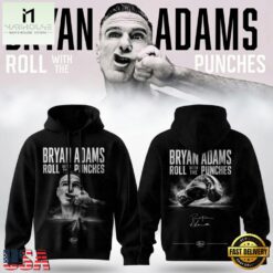 Bryan Adams Roll With The Punches Tour 2026 27 Signature Black Hoodie, Popular 3D Music Tee Bryan Adams Roll With The Punches Tour 2026 27 Signature Black Hoodie
