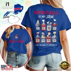 Buffalo Bills NFL Jam Snoopy Peanuts Football Fan 3D Shirt, NFL Sporty Shirt Buffalo Bills Nfl Jam Snoopy Peanuts Football Fan 3D Shirt