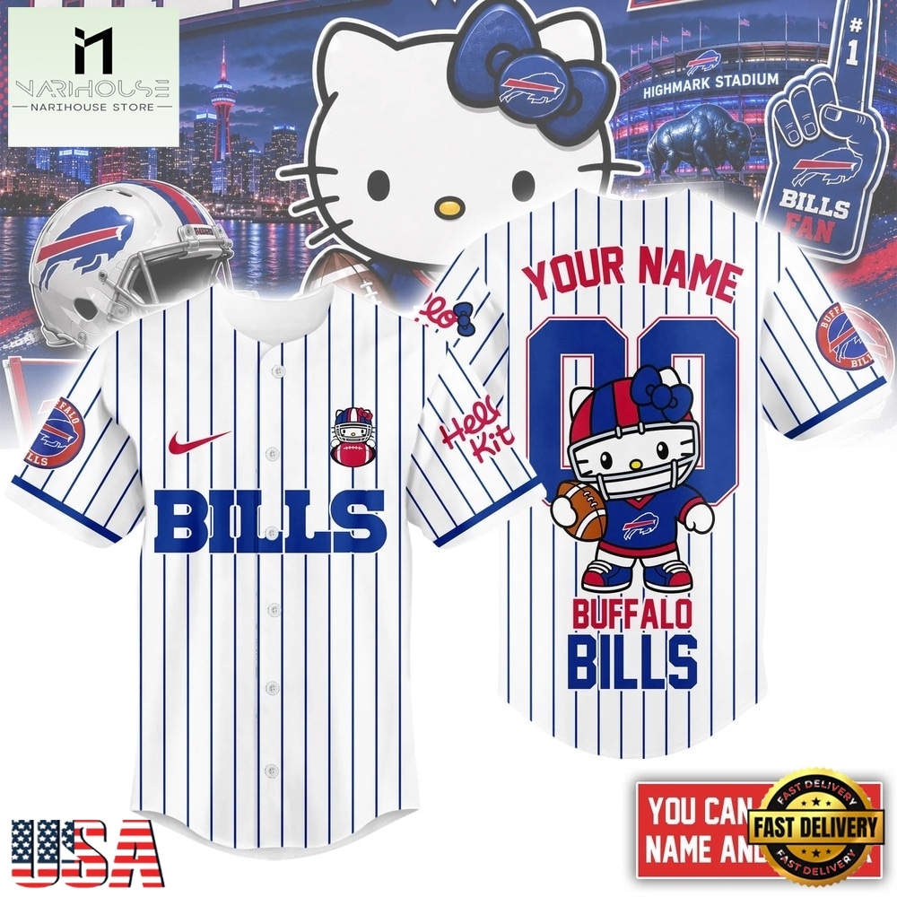Buffalo Bills NFL Kitty Game Day Custom Baseball Jersey Shirt , NFL Game Day Jersey Buffalo Bills NFL Kitty Game Day Custom Baseball Jersey Shirt , NFL Game Day Jersey