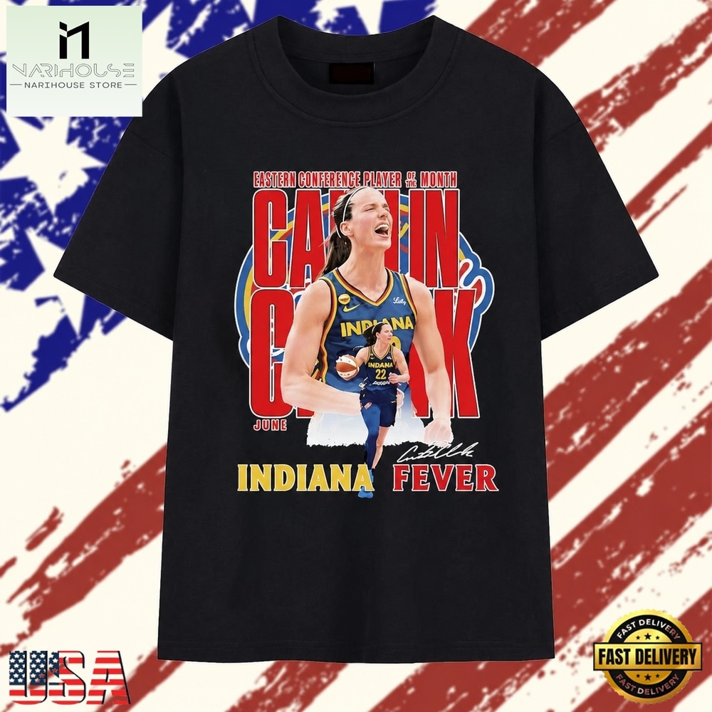 Caitlin Clark Indiana Fever Eastern Conference Player of the Month Signature T Shirt, Stylish 2D Graphic Shirt Caitlin Clark Indiana Fever Eastern Conference Player of the Month Signature T Shirt, Stylish 2D Graphic Shirt