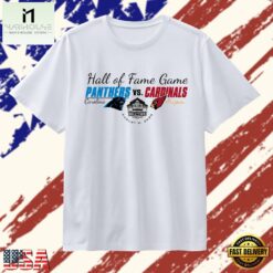 Carolina Panthers Vs Arizona Cardinals Hall of Fame Game 2026 Vintage T Shirt , Stylish 2D Graphic Shirt Carolina Panthers VS Arizona Cardinals Hall OF Fame Game 2026 Vintage T Shirt
