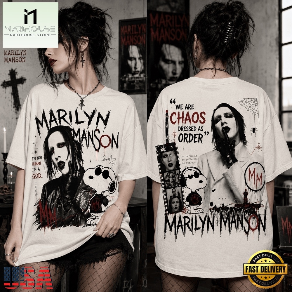 Chaos Dressed as Order Marilyn Manson 3D Shirt , Music Fans 3D T Shirt Chaos Dressed as Order Marilyn Manson 3D Shirt , Music Fans 3D T Shirt