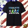 Charlotte Sports Teams Mascot walking across T Shirt , Stylish 2D Graphic Shirt Charlotte Sports Teams Mascot Walking Across T Shirt