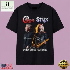 Chicago and Styx The Windy Cities Tour 2026 Vintage Rock Concert T Shirt, Music Fan 2D Shirt Chicago And Styx The Windy Cities Tour 2026 Vintage Rock Concert T Shirt