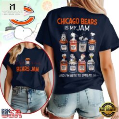 Chicago Bears NFL Jam Snoopy Peanuts Football Fan 3D Shirt, NFL Sporty Shirt Chicago Bears Nfl Jam Snoopy Peanuts Football Fan 3D Shirt