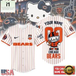Chicago Bears NFL Kitty Game Day Custom Baseball Jersey Shirt , NFL Game Day Jersey Chicago Bears Nfl Kitty Game Day Custom Baseball Jersey Shirt
