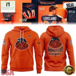 Chicago Bears NFL Return Of The Monsters 2026 Orange Hoodie, Hot 3D Shirt Trend Chicago Bears Nfl Return OF The Monsters 2026 Orange Hoodie
