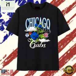 Chicago Cubs National League Floral Rose T Shirt, Stylish 2D Graphic Shirt Chicago Cubs National League Floral Rose T Shirt