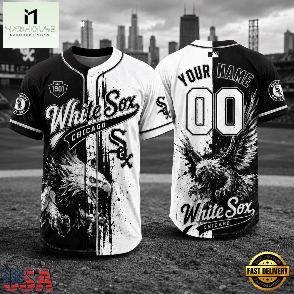 Chicago White Sox 2026 MLB Eagle America Personalized Baseball Jersey , MLB Sports Baseball Jersey Chicago White Sox 2026 MLB Eagle America Personalized Baseball Jersey , MLB Sports Baseball Jersey