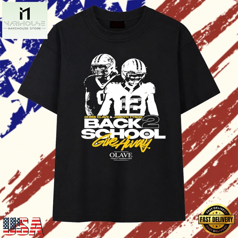 Chris Olave and Jordyn Tyson Back 2 School Give Away T Shirt , Stylish 2D Graphic Shirt Chris Olave and Jordyn Tyson Back 2 School Give Away T Shirt , Stylish 2D Graphic Shirt