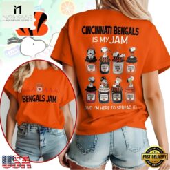 Cincinnati Bengals NFL Jam Snoopy Peanuts Football Fan 3D Shirt, NFL Sporty Shirt Cincinnati Bengals Nfl Jam Snoopy Peanuts Football Fan 3D Shirt